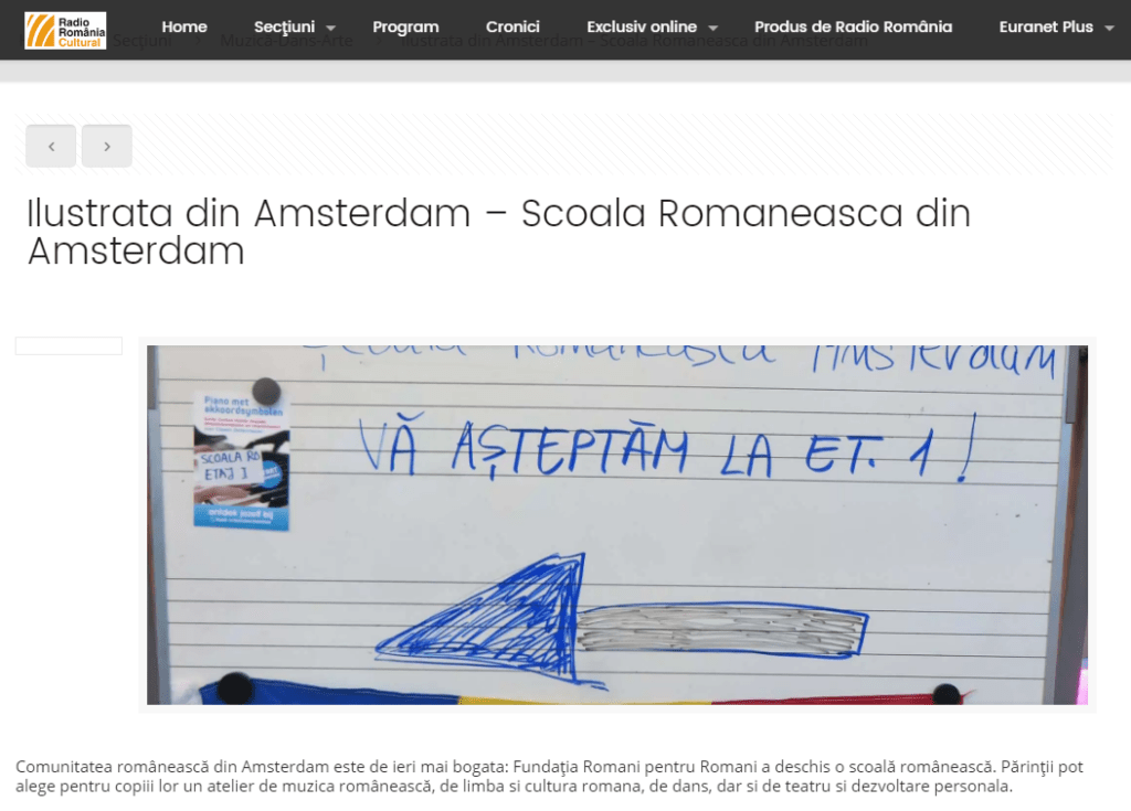 Deschiderea Școlii Românești Amsterdam