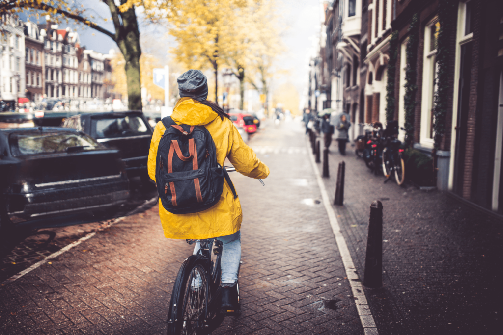 Cu bicileta in Amsterdam